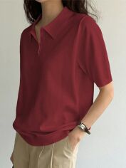 Акція на Джемпер жіночий SHEIN GD-00209570 XL Бордовий від Rozetka