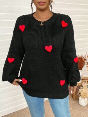 Акція на Джемпер жіночий SHEIN GD-00194359 3XL Чорний від Rozetka