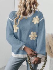 Акція на Джемпер жіночий SHEIN GD-00205709 XL Синій від Rozetka