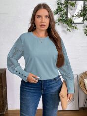 Акція на Джемпер жіночий SHEIN GD-00202449 2XL Блакитний від Rozetka