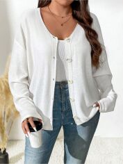 Акція на Кардиган жіночий SHEIN GD-00210224 1XL Білий від Rozetka