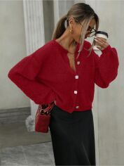 Акція на Кардиган жіночий SHEIN GD-00206084 M Червоний від Rozetka