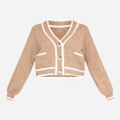 Акція на Кардиган в'язаний жіночий Pretty Little Thing GD-00188786 M Світло-коричневий від Rozetka