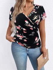 Акція на Футболка жіноча SHEIN GD-00214260 1XL Різнокольорова від Rozetka
