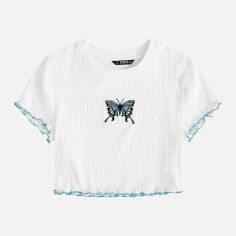 Акція на Футболка жіноча SHEIN GD-00219213 XL Біла від Rozetka