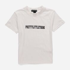 Акція на Футболка жіноча Pretty Little Thing GD-00188790 10 Біла від Rozetka