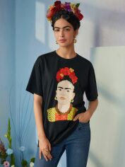 Акція на Футболка жіноча SHEIN GD-00204535 L Чорна від Rozetka