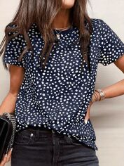 Акція на Футболка жіноча SHEIN GD-00218719 L Синя від Rozetka