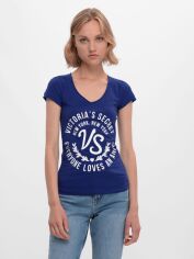 Акція на Футболка Victoria's Secret 9107 M Синя від Rozetka