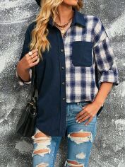 Акція на Сорочка жіноча SHEIN GD-00201140 M Синя від Rozetka