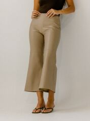 Акція на Штани зі штучної шкіри жіночі SHEIN GD-00206182 L Пісочні від Rozetka