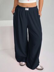 Акція на Штани жіночі SHEIN GD-00206999 4XL Темно-сині від Rozetka