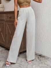 Акція на Штани жіночі SHEIN GD-00203301 S Бежеві від Rozetka