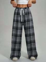 Акція на Штани жіночі SHEIN GD-00220848 M Чорні з білим від Rozetka