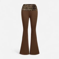 Акція на Штани жіночі SHEIN GD-00227332 L Коричневі від Rozetka