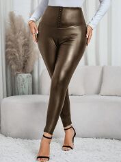 Акція на Штани жіночі SHEIN GD-00223345 2XL Коричневі від Rozetka