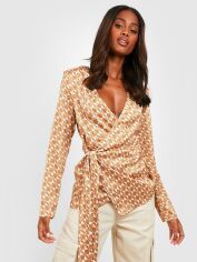 Акція на Блуза жіноча Boohoo GD-00188082 8 Коричнева від Rozetka