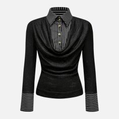Акція на Блуза жіноча SHEIN GD-00220197 S Чорна від Rozetka