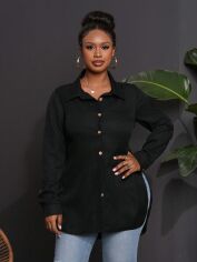 Акція на Блузка жіноча SHEIN GD-00208683 2XL Чорна від Rozetka