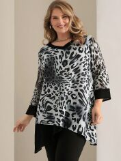 Акція на Блузка жіноча SHEIN GD-00204567 3XL Різнокольорова від Rozetka
