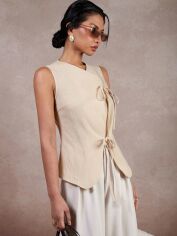 Акція на Блузка жіноча SHEIN GD-00195705 S Кремова від Rozetka