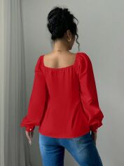 Акція на Блузка жіноча SHEIN GD-00204573 XL Червона від Rozetka