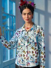 Акція на Блузка жіноча SHEIN GD-00227096 L Синя від Rozetka