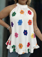 Акція на Блузка жіноча SHEIN GD-00225868 3XL Біла від Rozetka