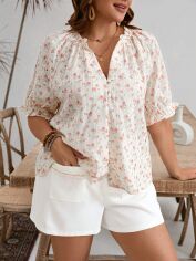 Акція на Блузка жіноча SHEIN GD-00206108 0XL Різнокольорова від Rozetka