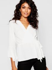 Акція на Блузка жіноча Boohoo GD-00187898 8 Біла від Rozetka