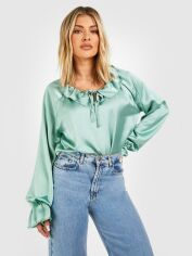 Акція на Блуза жіноча Boohoo GD-00188125 8 Бірюзова від Rozetka