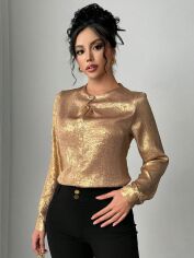 Акція на Блузка жіноча SHEIN GD-00204703 XL Кремова від Rozetka