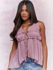 Акція на Блузка жіноча SHEIN GD-00204386 L Лілова від Rozetka