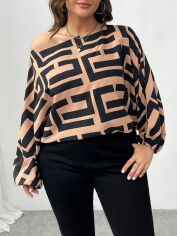 Акція на Блузка жіноча SHEIN GD-00226486 2XL Чорна від Rozetka