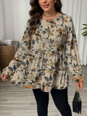 Акція на Блузка жіноча SHEIN GD-00226899 0XL Різнокольорова від Rozetka