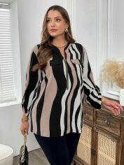 Акція на Блузка жіноча SHEIN GD-00227956 2XL Різнокольорова від Rozetka