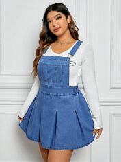 Акція на Сарафан джинсовий жіночий SHEIN GD-00219824 2XL Синій від Rozetka