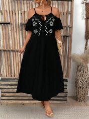 Акція на Сарафан жіночий SHEIN GD-00223745 0XL Чорний від Rozetka