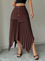 Акція на Спідниця літня жіноча SHEIN GD-00218261 L Коричнева від Rozetka