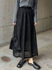 Акція на Спідниця літня жіноча SHEIN GD-00207481 XL Чорна від Rozetka
