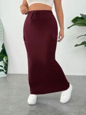 Акція на Спідниця жіноча SHEIN GD-00225391 3XL Бордова від Rozetka