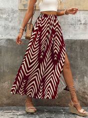 Акція на Спідниця літня жіноча SHEIN GD-00226459 S Бордова від Rozetka