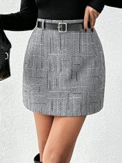 Акція на Спідниця літня жіноча SHEIN GD-00205265 S Сіра від Rozetka
