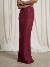 Акція на Спідниця літня жіноча SHEIN GD-00206041 M Бордова від Rozetka
