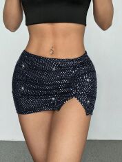 Акція на Спідниця літня жіноча SHEIN GD-00215029 XXS-Petite Чорна від Rozetka