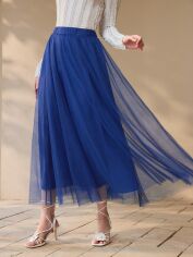 Акція на Спідниця літня жіноча SHEIN GD-00204496 XS Темно-синя від Rozetka