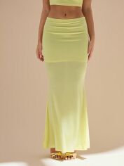 Акція на Спідниця літня жіноча SHEIN GD-00220489 S Жовта від Rozetka