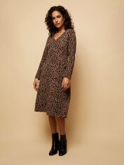 Акція на Плаття міді осіннє жіноче Boohoo GD-00187582 12 Коричневе від Rozetka