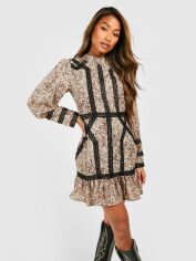 Акція на Плаття коротке осіннє жіноче Boohoo GD-00188014 8 Хакі від Rozetka