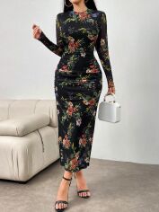 Акція на Сукня осіння жіноча SHEIN GD-00220539 XL Чорна від Rozetka